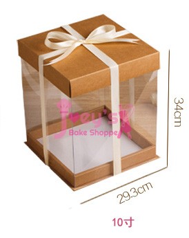 tall 10 inch clear cake box joeys bake shoppe cake box